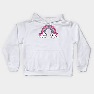 cute kawaii cloud and rainbow Kids Hoodie